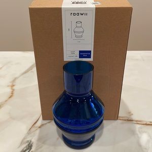 raawii small vase, aquamarine blue NWT! Beautiful color and perfect size